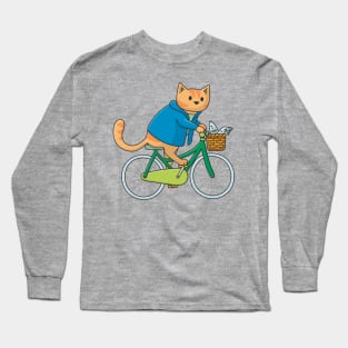 Bicycle Cat Long Sleeve T-Shirt